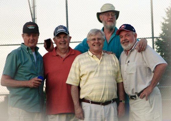 Picture of classmates with Harry Strong to the right