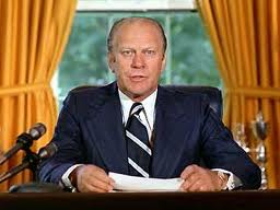 President Gerald Ford addressing the nation