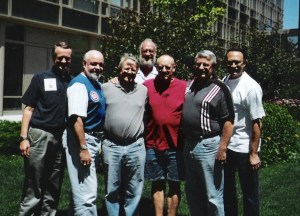 Dale Hartwig (red shirt) and the Chicago Seven Gathering, McCormick Theological Seminary, 2004.