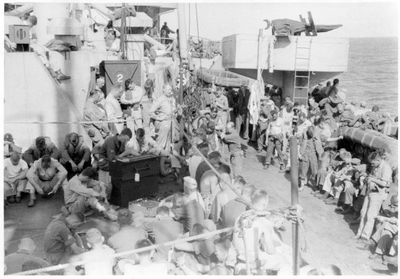 My father, the Chaplain, on board ship to Saipan, WW!!.