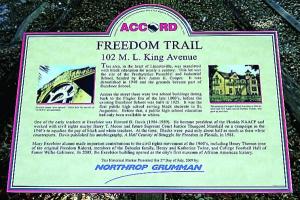 Example of ACCORD Freedom Trail plaques