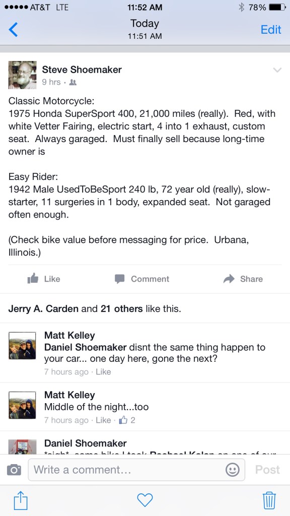 Classic Motorcycle ad