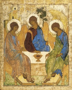 Angels at Mamre Trinity, Rublev