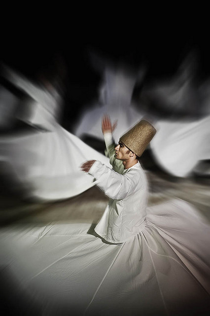A dervish performs the Sema Ceremony