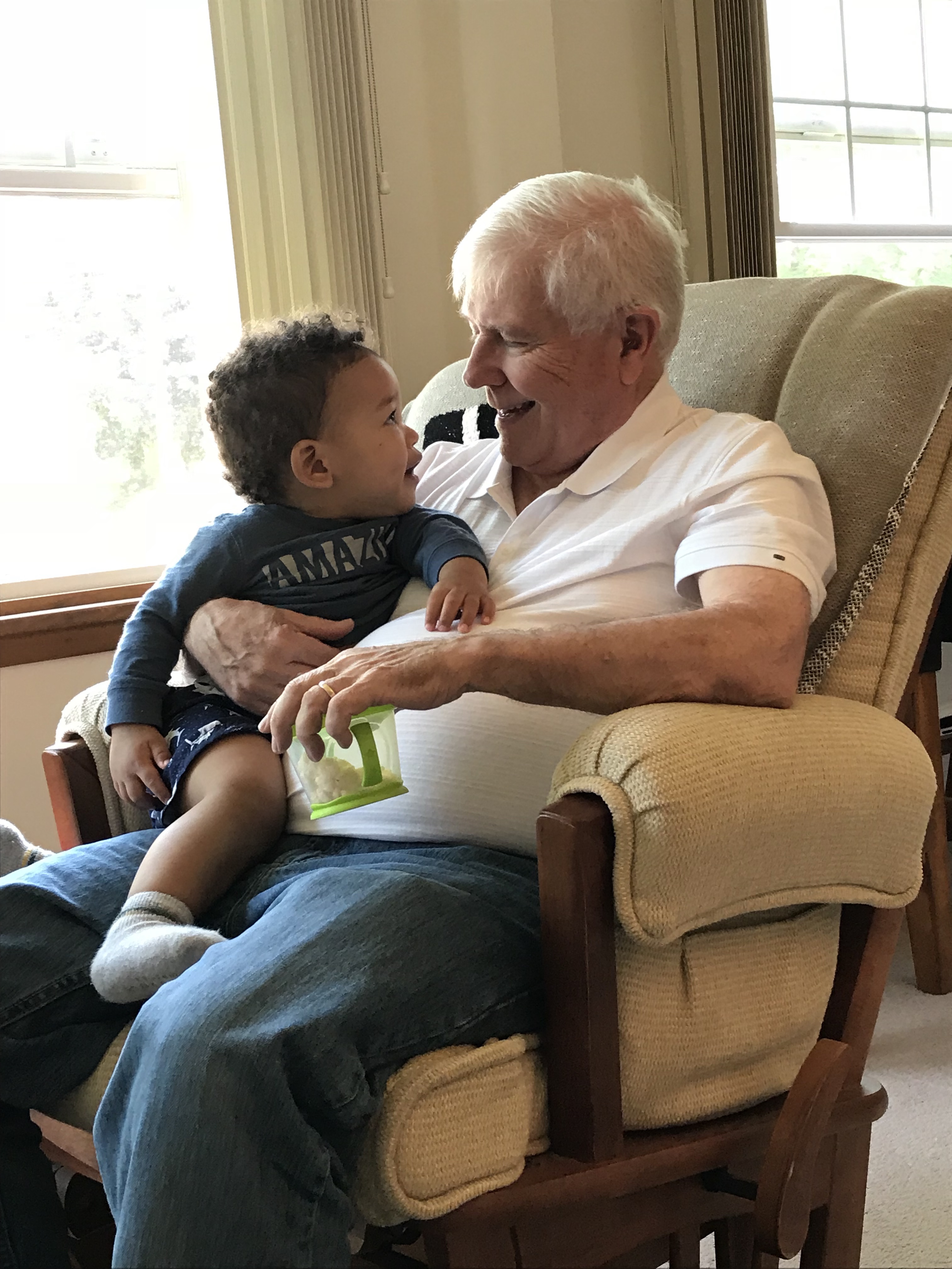 Elijah and Grandpa talking