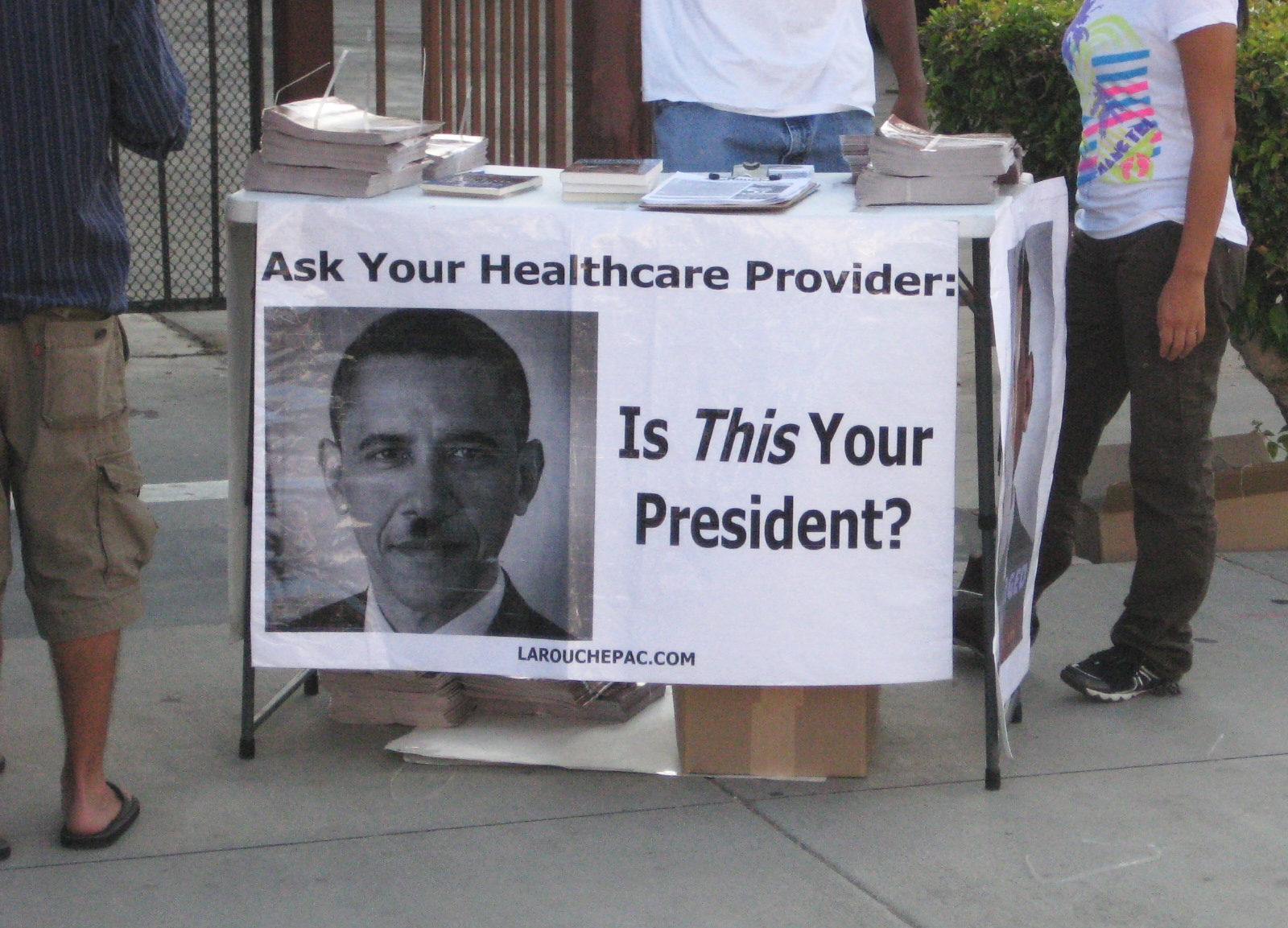 Lyndon LaRouche Photo reads "Is This Your President"