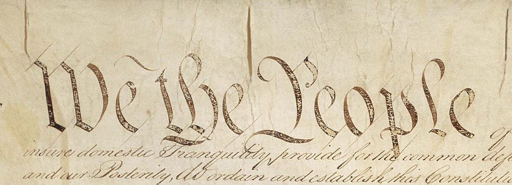 Image "We the People" from original U.S. Constitution