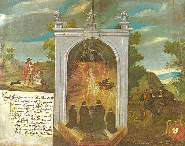 photograph of triptych by Johann Christoph Haizmann

