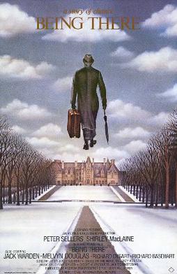 Original movie poster for "Being There" with Peter Sellers as Chauncey Gardener.